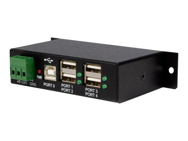 StarTech.com 4 Port USB 2.0 Hub (USB-A) - Metal Industrial Hub - Mountable