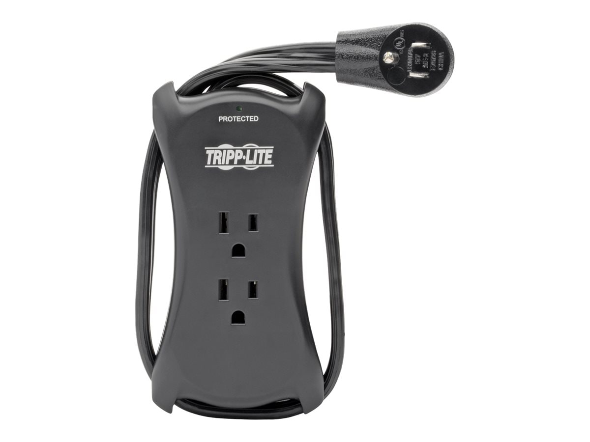 Tripp Lite Notebook Surge Protector 3 outlets 2 USB Charger 1.5' Cord