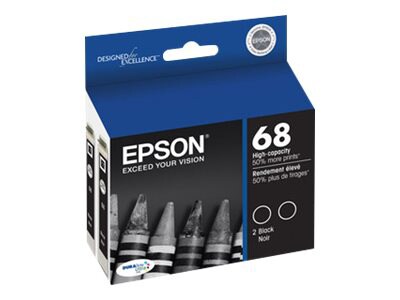 Epson 68 dual-pack - 2-pack - High Capacity - black - original - ink cartri