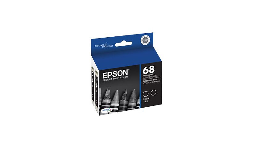 Epson 68 dual-pack - 2-pack - High Capacity - black - original - ink cartri