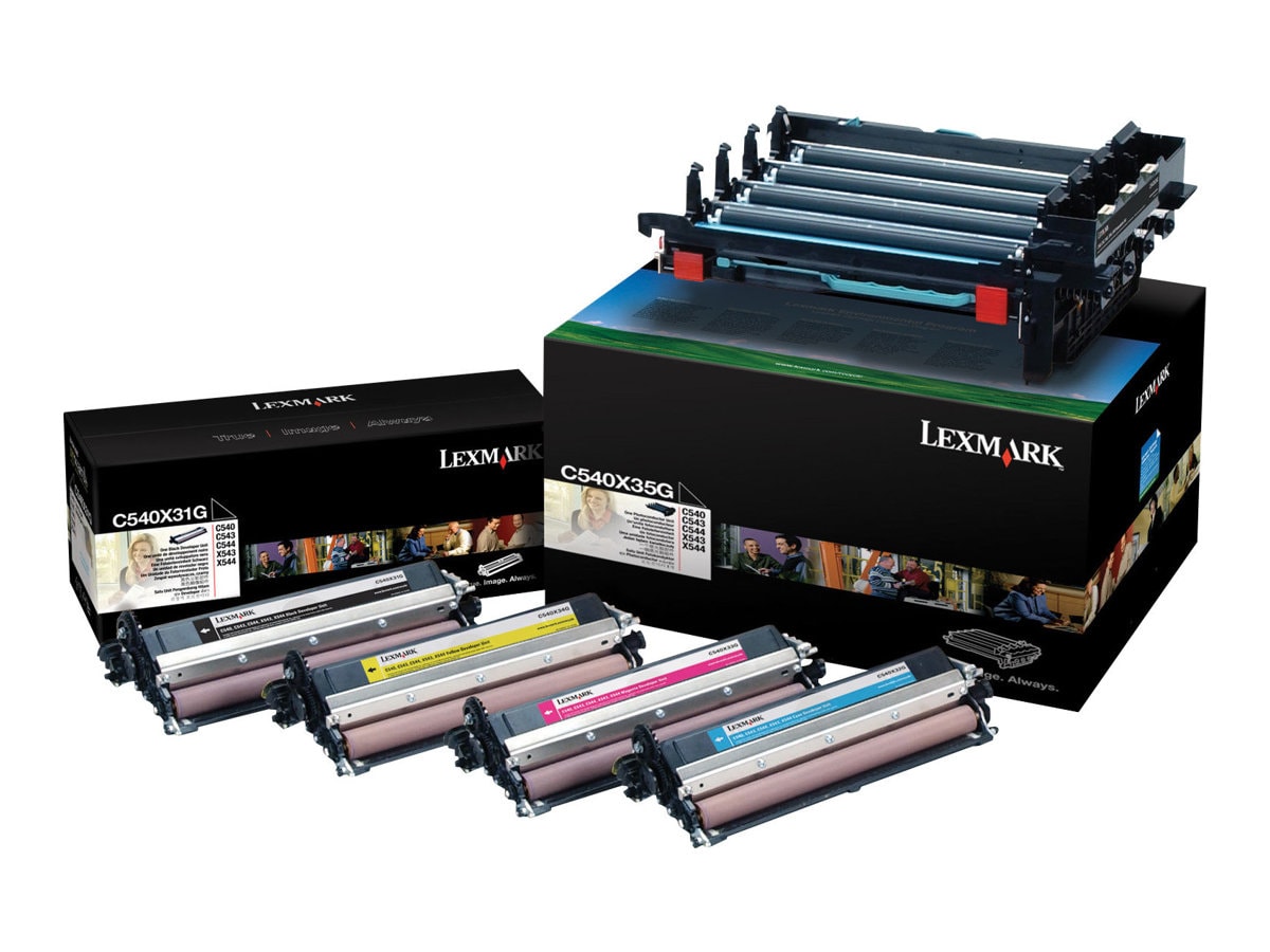 Lexmark - pack de 4 - noir, couleur (cyan, magenta, jaune) - original - unité de mise en image de l'imprimante - LCCP