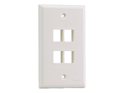 Panduit NetKey 4 Sockets Single Gang Faceplate