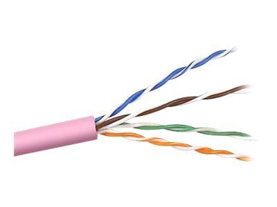 Belkin Cat5e/Cat5 1000ft Pink Stranded Bulk Cable, PVC, 4PR, 24 AWG, 1000'