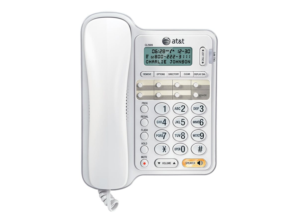AT&T CL2909 - corded phone with caller ID/call waiting - white