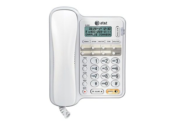 At T Cl2909 Corded Phone With Caller Id Call Waiting Phones Cdw Com - Wall Mount Corded Phone With Caller Id