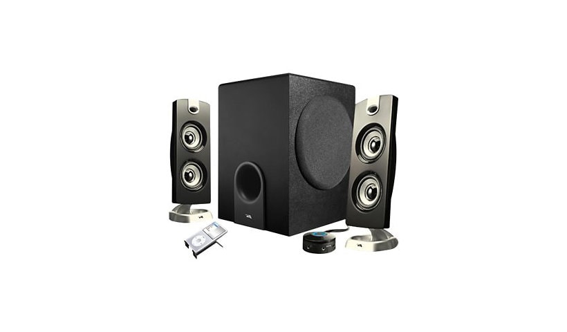 Cyber Acoustics CA-3602 2.1-Channel Speaker System with Control Pod