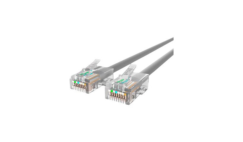 Belkin Cat5e/Cat5 6ft Grey Ethernet Patch Cable, No Boot, PVC, UTP, 24 AWG, RJ45, M/M, 350MHz, 6'