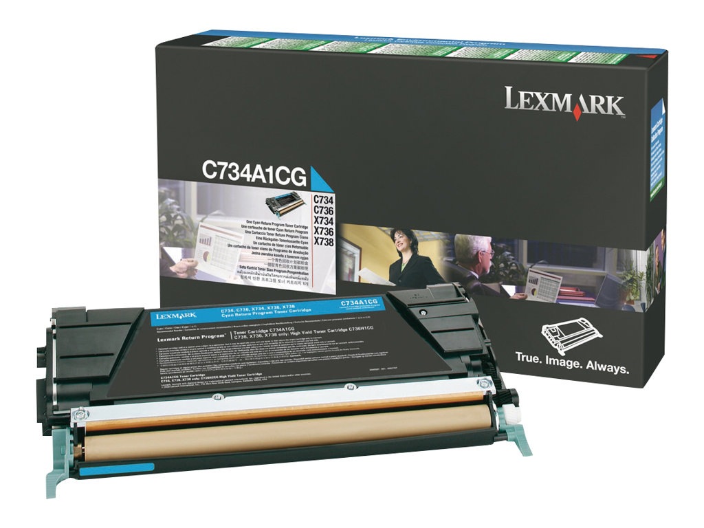 Lexmark - cyan - original - toner cartridge - LCCP, LRP