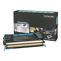 Lexmark - cyan - original - toner cartridge - LCCP, LRP