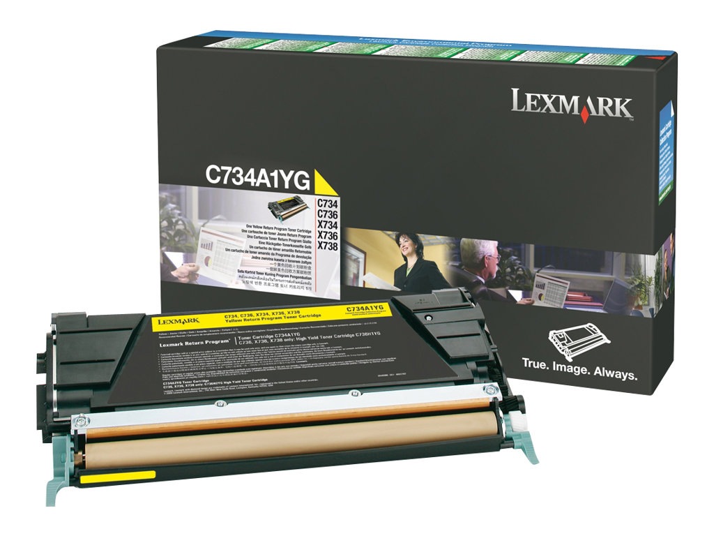 Lexmark - yellow - original - toner cartridge - LCCP, LRP