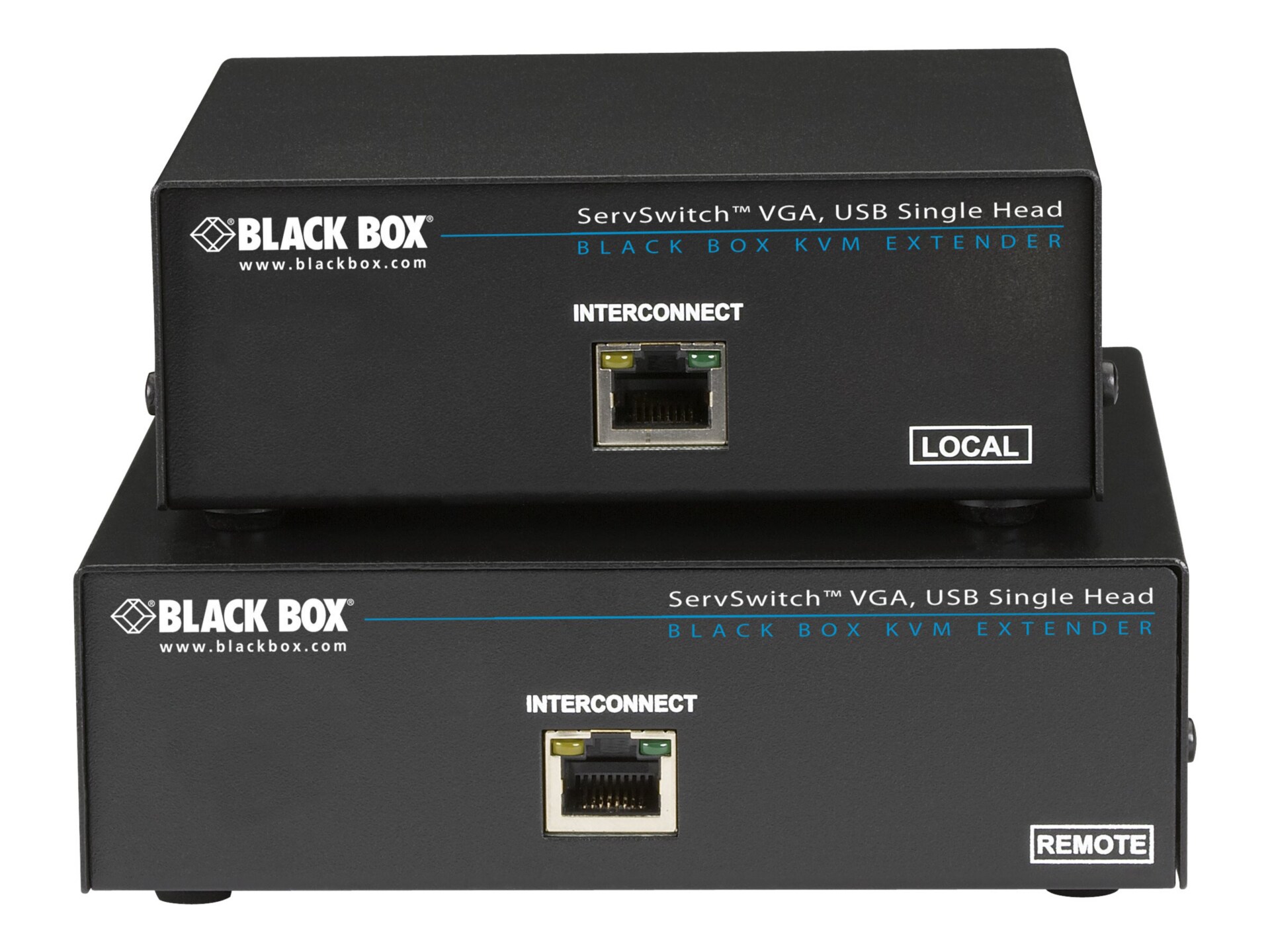 Black Box ServSwitch Brand CATx USB KVM Extender, Single-Head VGA, with Serial and Audio - KVM extender
