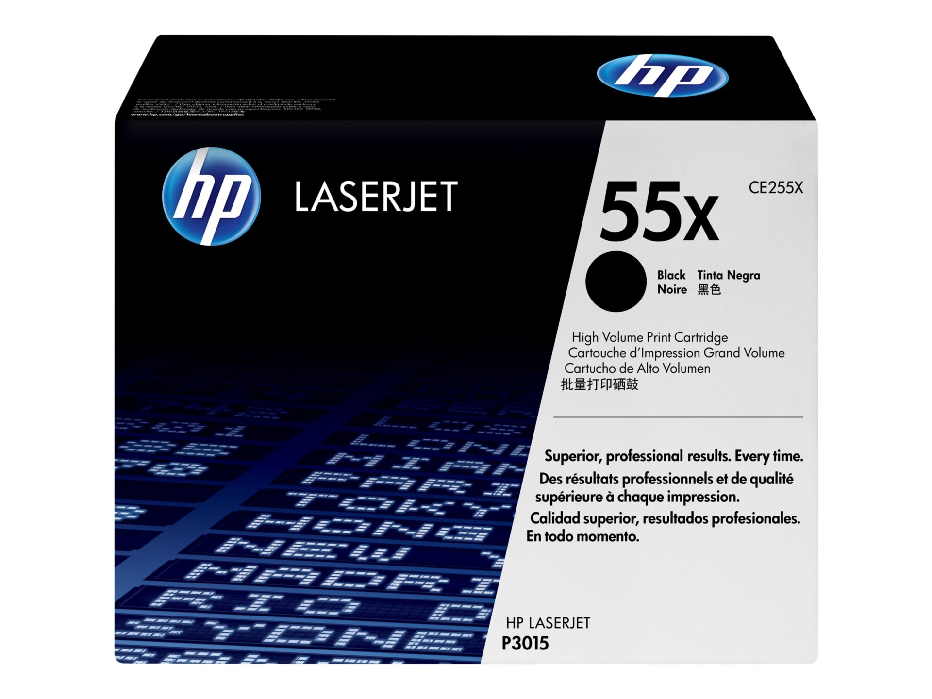 HP 55X (CE255X) Original Laser Toner Cartridge - Single Pack - Black - 1 Ea