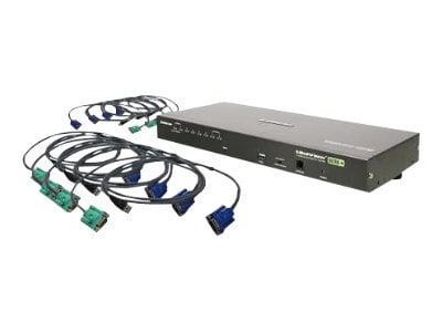 IOGEAR - GCS1808KITU - 8-Port USB PS/2 Combo VGA KVM Switch with USB KVM  Cables