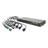 Iogear USB PS/2 Combo VGA KVM Switch with USB KVM Cables 8-Port