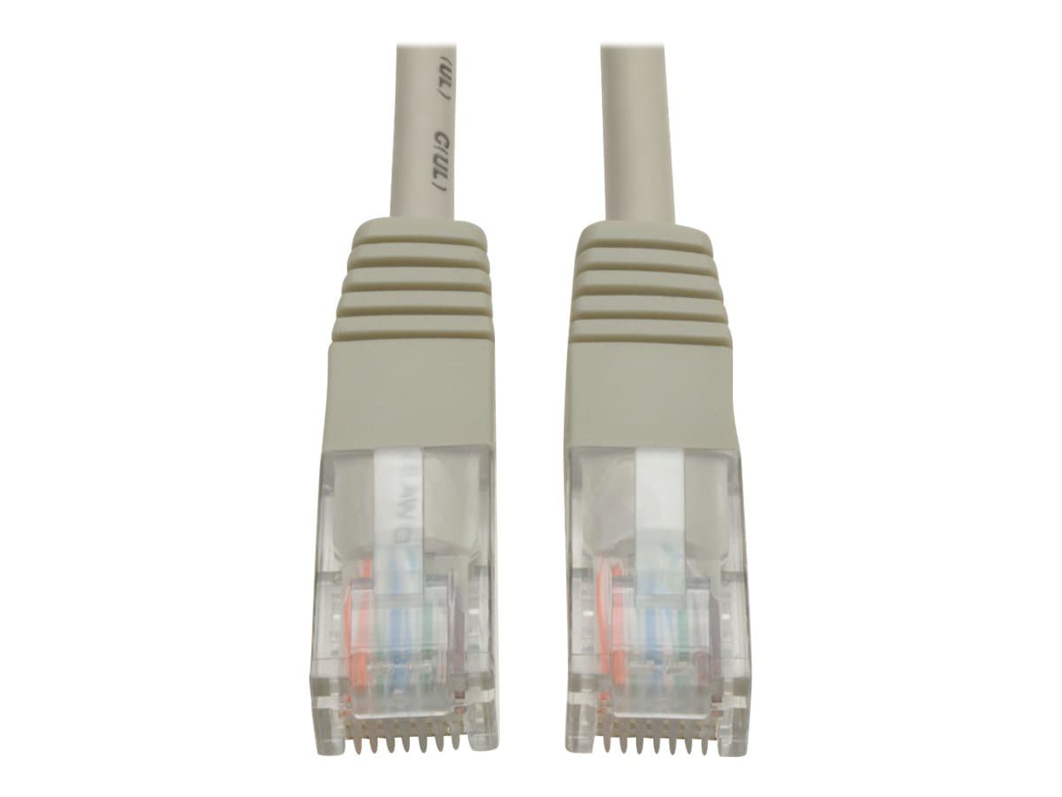 Eaton Tripp Lite Series Cat5e 350 MHz Molded (UTP) Ethernet Cable (RJ45 M/M), PoE - Gray, 12 ft. (3.66 m) - patch cable