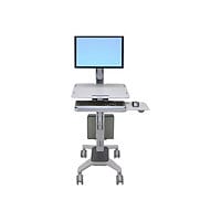 Ergotron WorkFit-C Single LD Sit-Stand Workstation cart - for LCD display / keyboard / mouse / notebook - gray