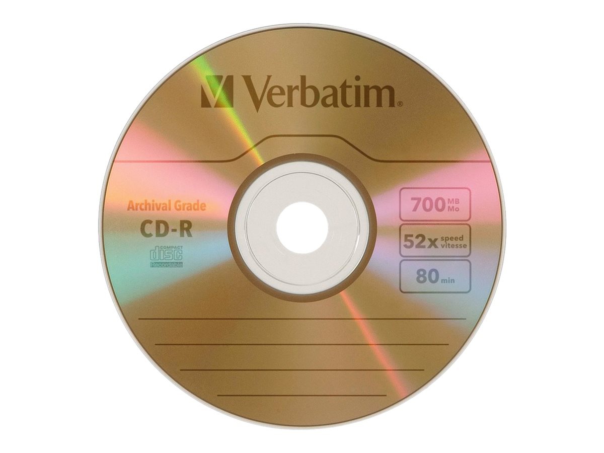 Verbatim UltraLife Gold Archival Grade - CD-R x 5 - 700 MB - storage media