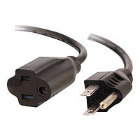 C2G 25ft Power Extension Cord - Outlet Saver - 18 AWG - NEMA 5-15P to 5-15R