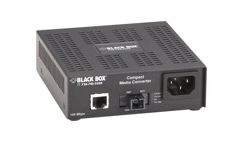 Black Box Single-Strand Fiber Media Converter - fiber media converter - 100