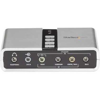 Thumbnail 2 of 11 for StarTech.com 7.1 USB Sound Card - External Sound Card for Laptop with SPDIF Digital Audio - Sound Card for PC - Silver