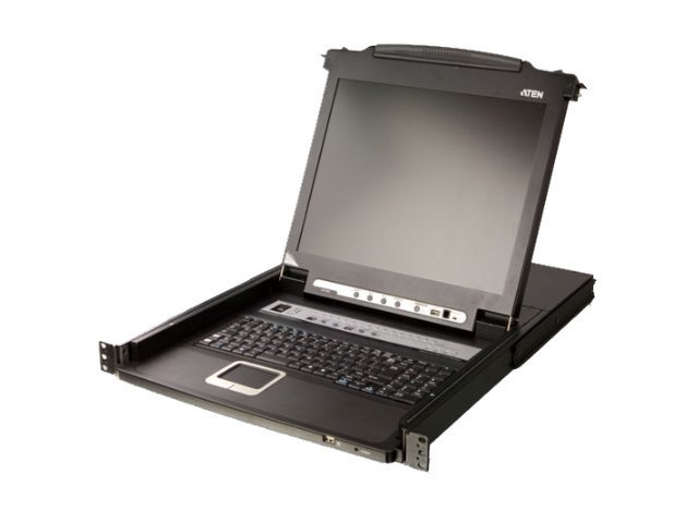 ATEN 8-Port 17" LCD KVM Console Kit including all required USB Cables