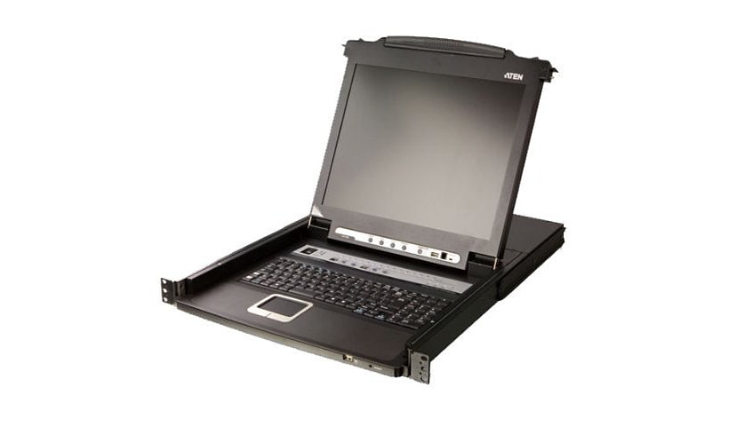 ATEN 8-Port 17" LCD KVM Console Kit including all required USB Cables
