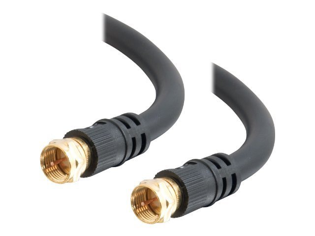 C2G 25ft F-Type RG6 Coaxial Video Cable - Value Series Coax Cable - M/M