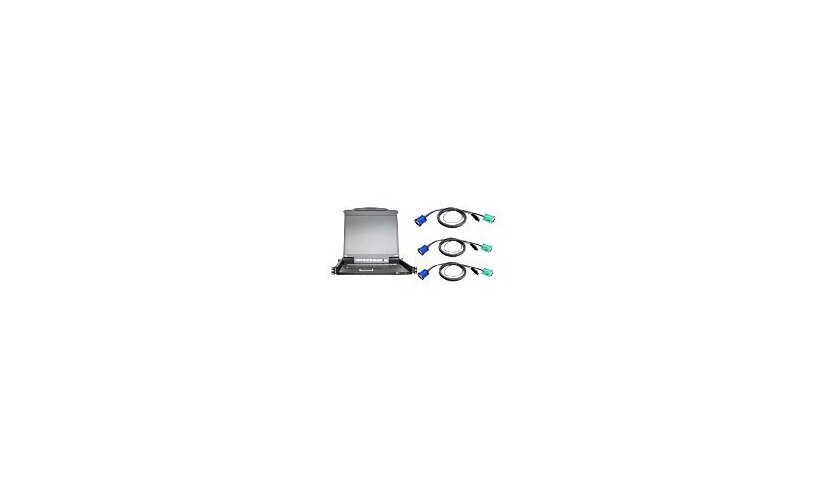 ATEN 16 Port 17” LCD KVM Console Kit, includes all required USB Cables