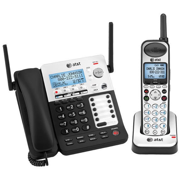 AT&T SB67118 - cordless phone w/ corded handset, answering system & call waiting caller ID