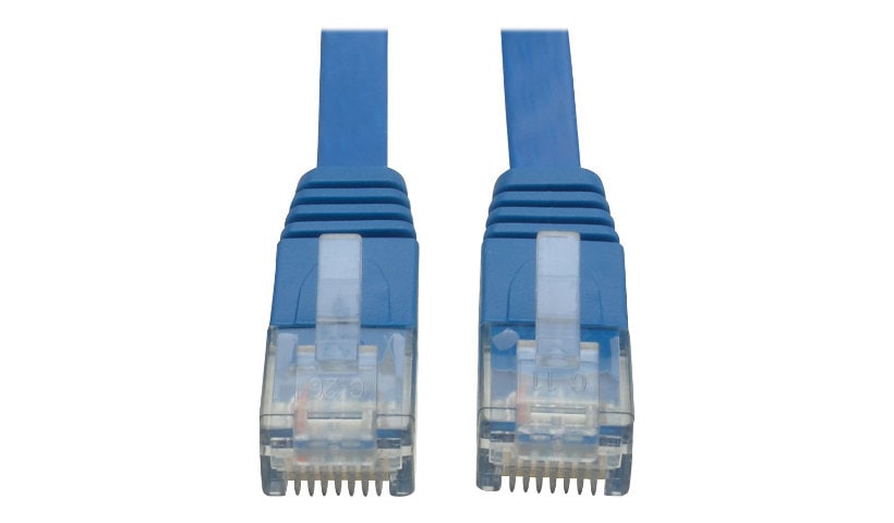 Eaton Tripp Lite Series Cat6 Gigabit Snagless Molded Flat (UTP) Ethernet Cable (RJ45 M/M), PoE, Blue, 25 ft. (7.62 m) -