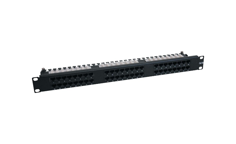 1U 48port High Density Patch Panel Loaded with LC Duplex Multimode Beige Colored Flangeless Adapters 