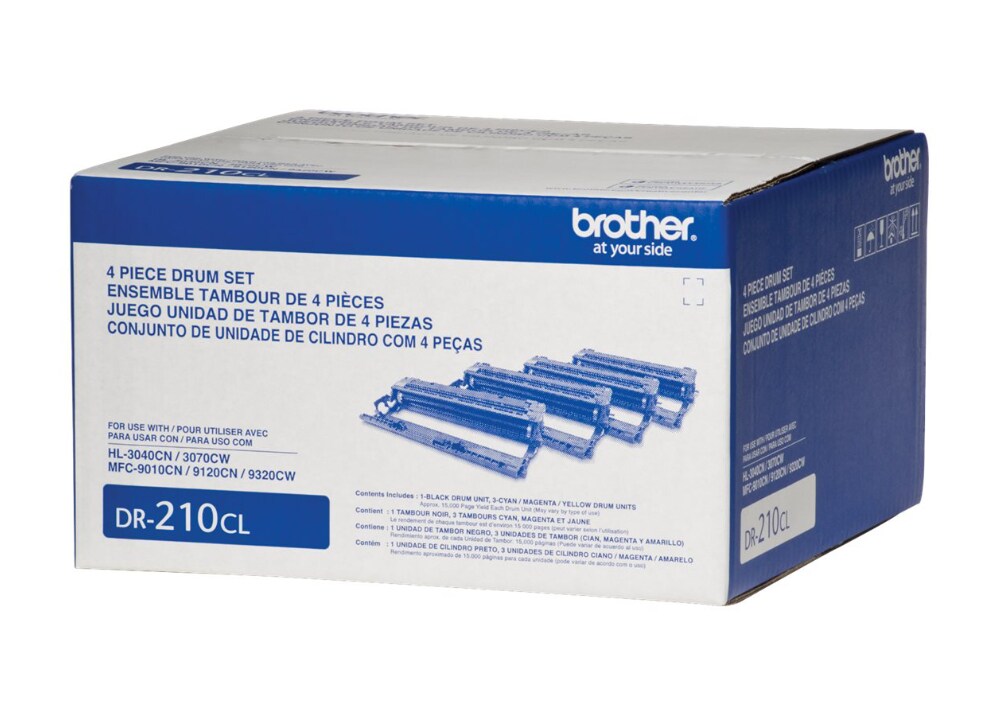 Brother Dr210cl Black Color Cyan Magenta Yellow Original Drum Ki Dr210cl Printer Supplies Accessories Cdw Com