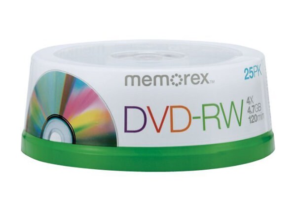 Memorex - DVD-RW x 25 - 4.7 GB - storage media
