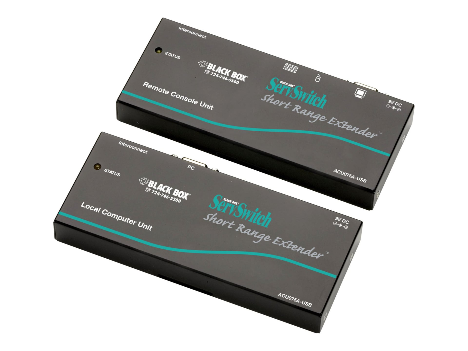 Black Box VGA / USB Over Cat5 KVM Extender, Short Range to 75ft, 1920x1024