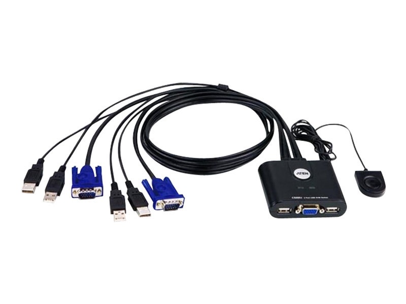 Aten 2-Port USB KVM Switch with remote selection switch - CS22U ...