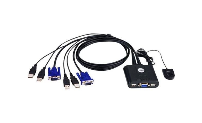ATEN CS22U KVM switch 2 ports CS22U KVM Cables CDW