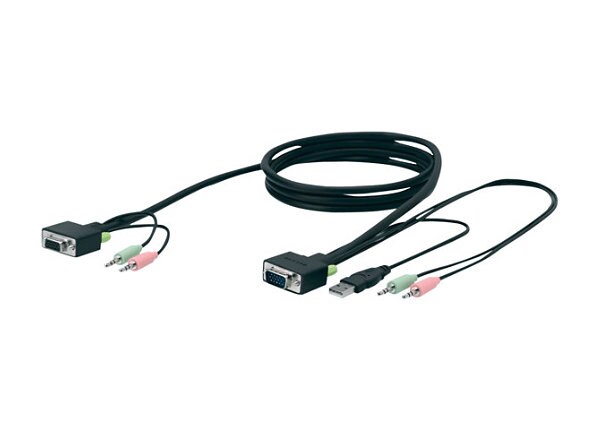 Belkin SOHO KVM Replacement Cable Kit - keyboard / video / mouse / audio cable - 4.6 m - B2B