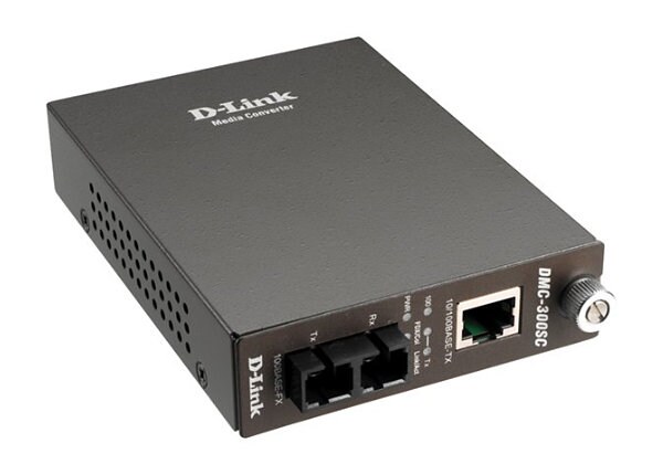 D-Link DMC 300SC - fiber media converter - Ethernet, Fast Ethernet