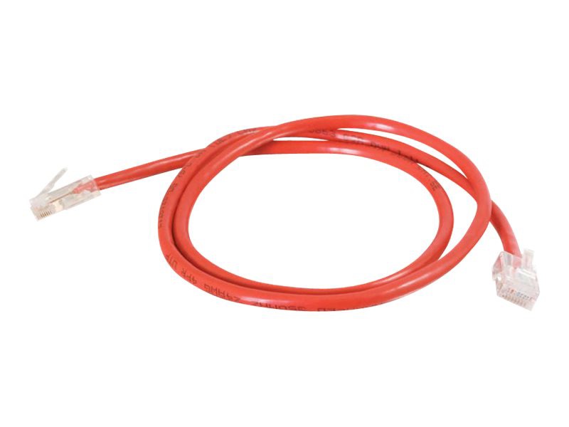C2G Cat5e Non-Booted Unshielded (UTP) Network Crossover Patch Cable - crossover cable - 2.1 m - red