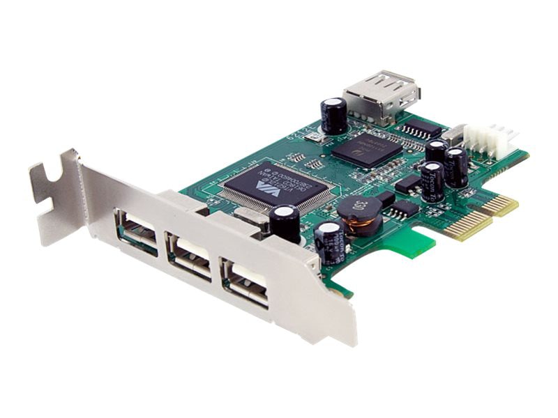 StarTech.com USB 2.0 PCIe Card - Low Profile PEXUSB4DP Storage Mounts & Enclosures - CDW.com