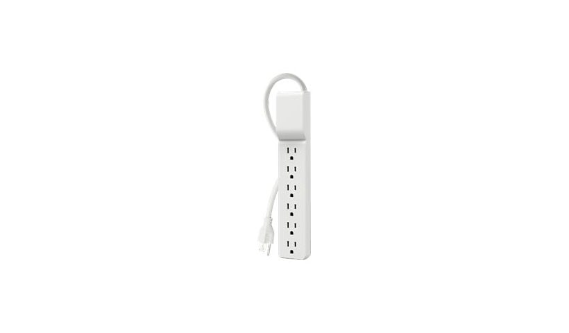 Belkin 6-Outlet Surge Protector Power Strip w/ 6ft Cord - White