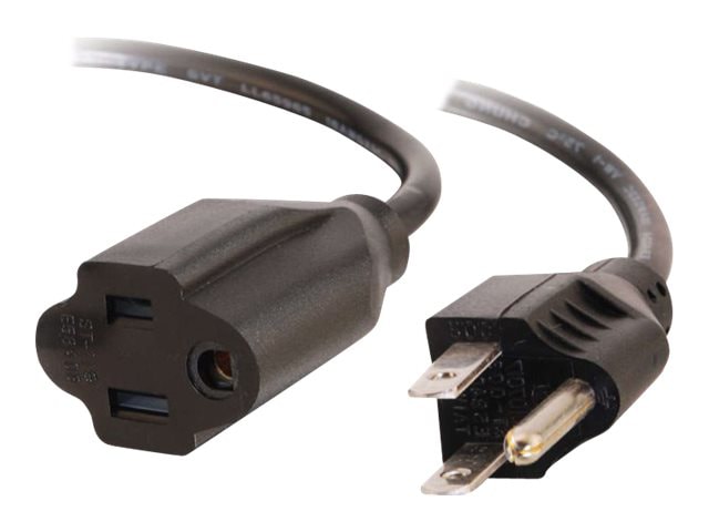 C2G 25ft Power Extension Cord - Outlet Saver - 18 AWG - power extension cable - NEMA 5-15 to NEMA 5-15 - 7.6 m