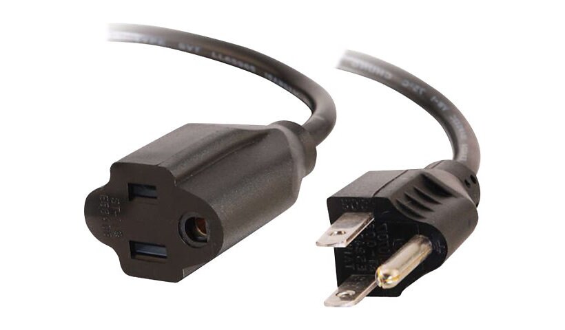C2G 25ft Power Extension Cord - Outlet Saver - 18 AWG - power extension cable - NEMA 5-15 to NEMA 5-15 - 7.6 m