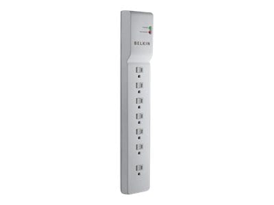 Belkin 7-Outlet Surge Protector - 7ft Cord - Right Angle Plug - 2160J - White