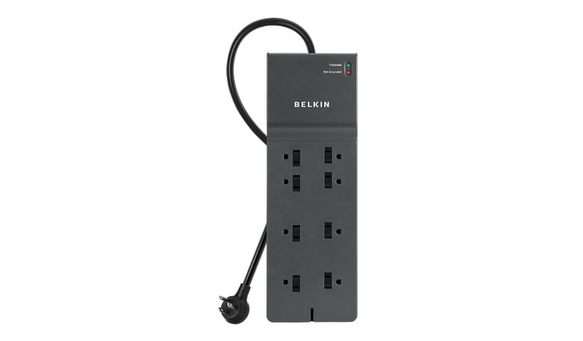 Belkin 8-Outlet Commercial Surge Protector - 8ft Cord - Gray