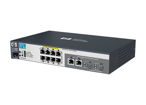 HPE 2520-8-PoE Switch - switch - 8 ports - managed - desktop, rack-mountable, wall-mountable