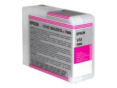 Epson T580 - vivid magenta - original - ink cartridge