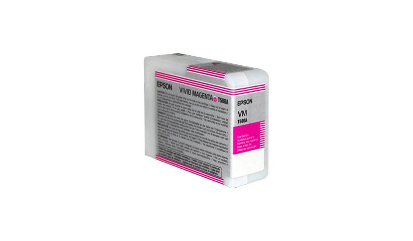 Epson T580 - vivid magenta - original - ink cartridge