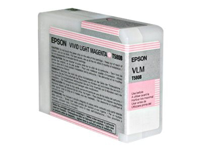 Epson T580B - vivid light magenta - original - ink cartridge