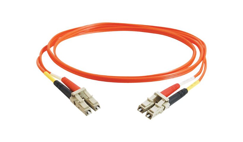 C2G 1m LC-LC 50/125 OM2 Duplex Multimode Fiber Optic Cable - Plenum CMP-Rat